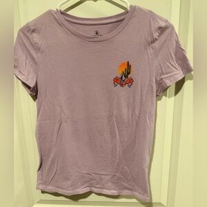 Purple Volcom Graphic Tee T Shirt Short Sleeve sz XS 0-2